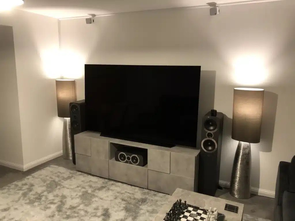 5.1.2. Dolby Atmos surround sound system with satellites speakers for the overhead channels,